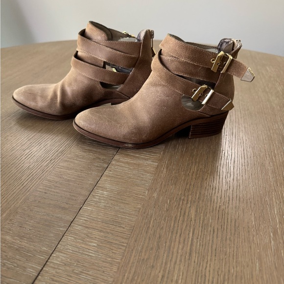 Seychelles Scoundrel Learher Taupe Ankle Booties Sz 7 - Picture 8 of 12